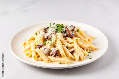 pasta with sauce and parmesan