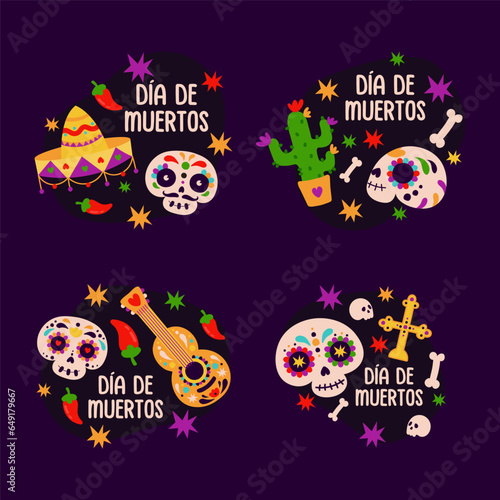 vector dead day sticer collection