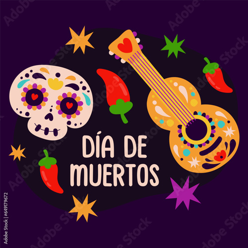 vector dead day sticer. dead day illustration.