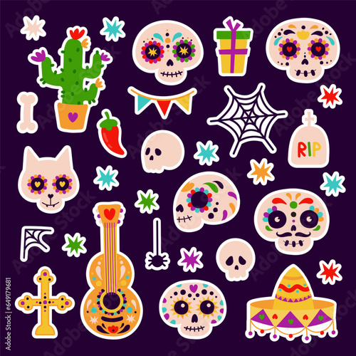 vector dead day sticer collection