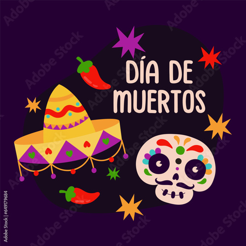 vector dead day sticer. dead day illustration.