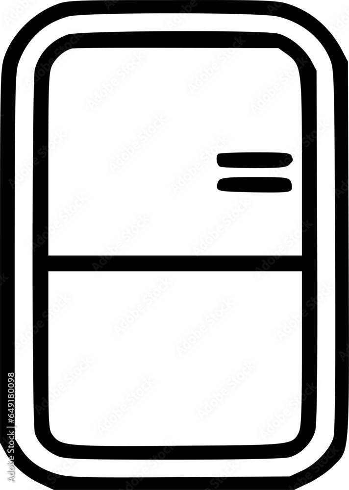 Hotel mini fridge line icon, outline vector sign, linear style sign, symbol, vector, art Hotel mini fridge line icon, outline vector sign, linear style sign, symbol, vector, art