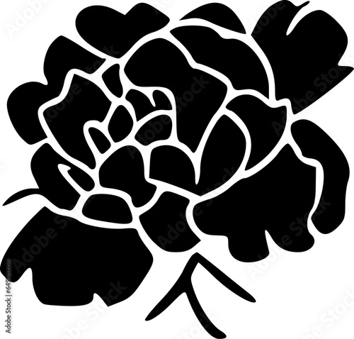 Peony flowers vector icon. filled flat sign for mobile concept and sign, symbol, vector, art