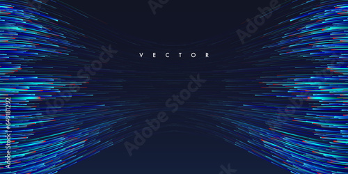 Abstract lines on a dark background.