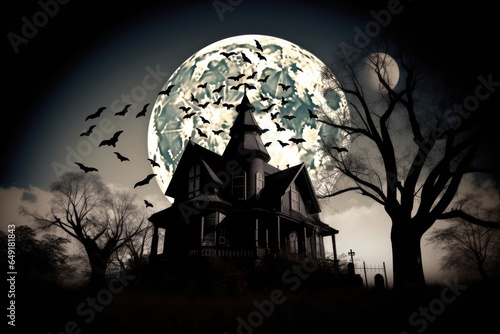 spooky halloween house