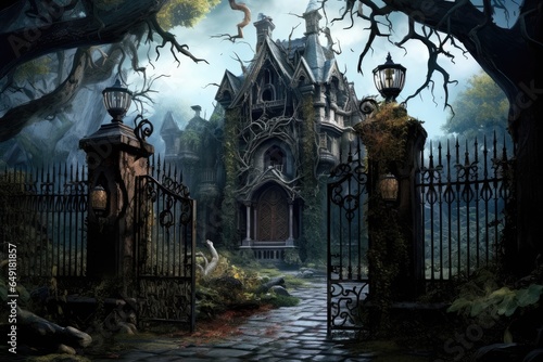 spooky halloween house