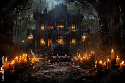 spooky halloween house