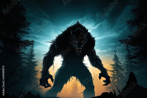 scary halloween werewolf