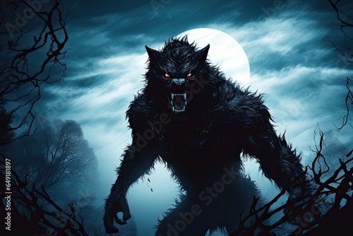 scary halloween werewolf
