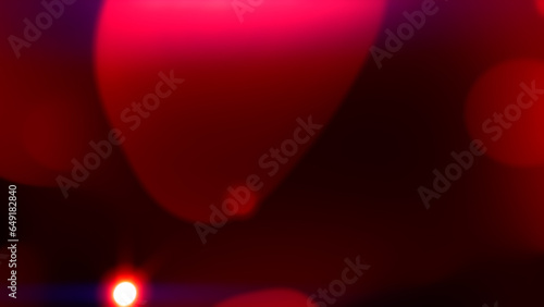 red smooth amorphic drops with particles - dark bokeh background - abstract 3D rendering photo