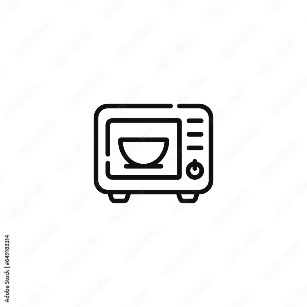 Microwave line icon isolated on white background Microwave line icon isolated on white background