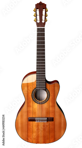 beautiful guitar isolated on white