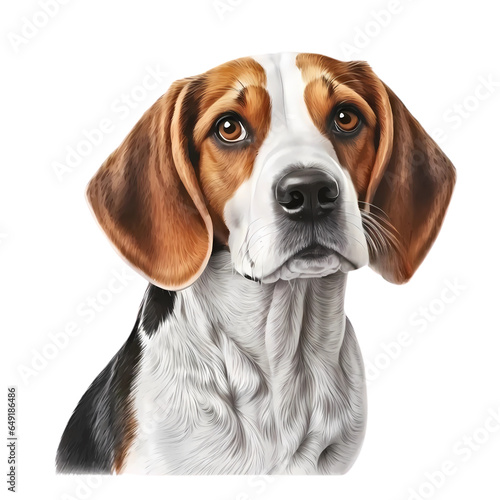 Beagle dog portrait realistic