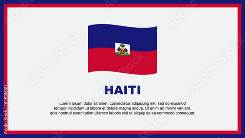 Haiti Flag Abstract Background Design Template. Haiti Independence Day Banner Social Media Vector Illustration. Haiti Banner