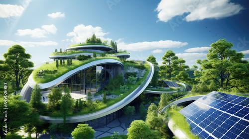Green city future concept 