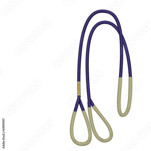 Isolated fiber rope on white background
