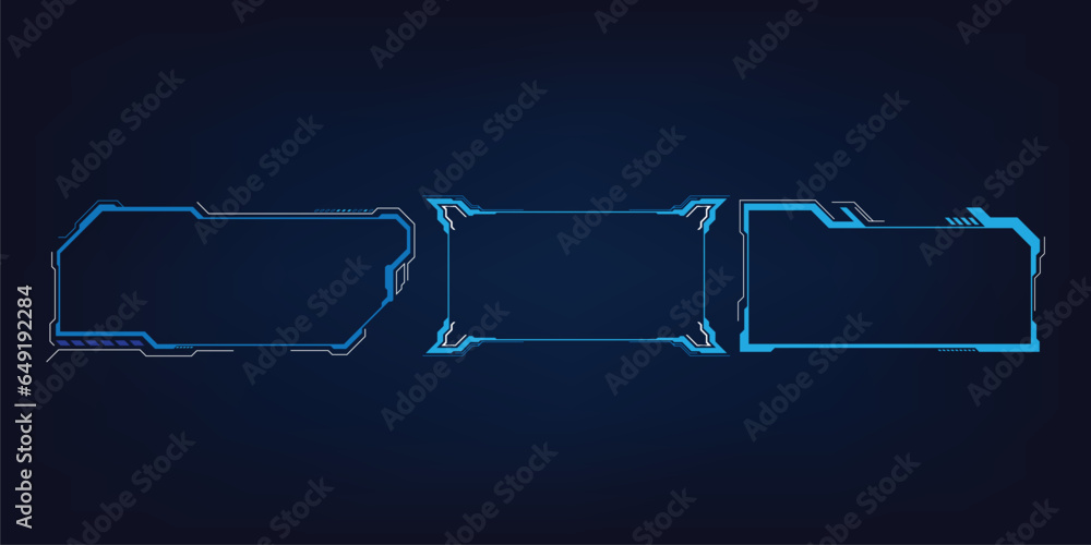 abstract sci fi frame template layout design concept background. vector ...