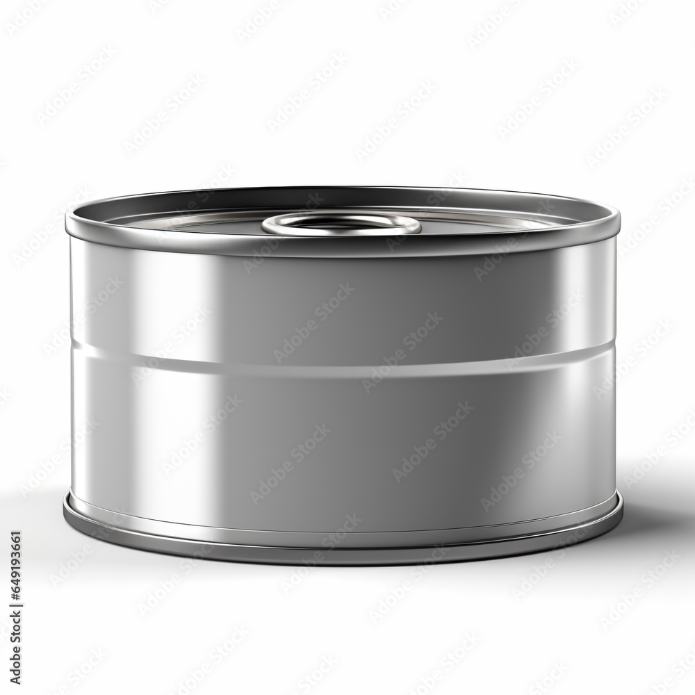 Pet food can on white background - Generative AI Pet food can on white background - Generative AI