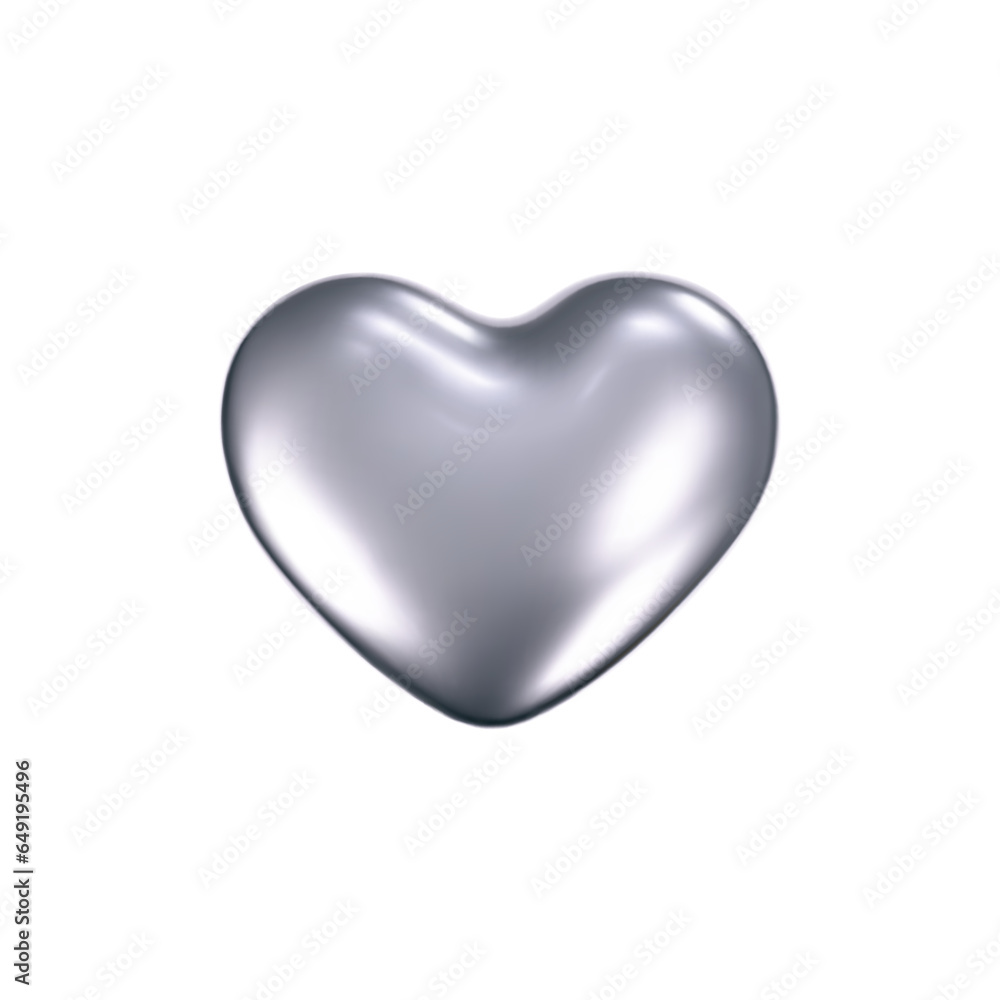 3d chrome heart icon in y2k style isolated on a white background. Render of 3d silver heart emoji with glossy gradient effect. 3d vector y2k illustration. 3d chrome heart icon in y2k style isolated on a white background. Render of 3d silver heart emoji with glossy gradient effect. 3d vector y2k illustration.