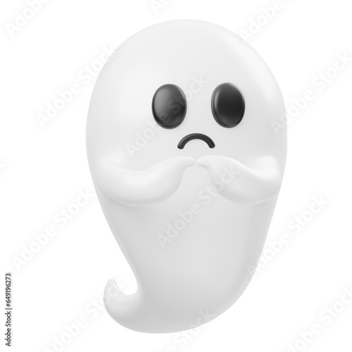 Sad Ghost 3D Icon