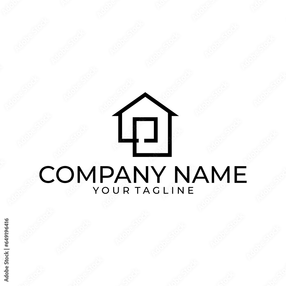 custom homes logo design concept with simple minimalist and modern styles. custom homes logo design concept with simple minimalist and modern styles.