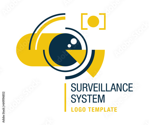 Surveillance system geometric logo template