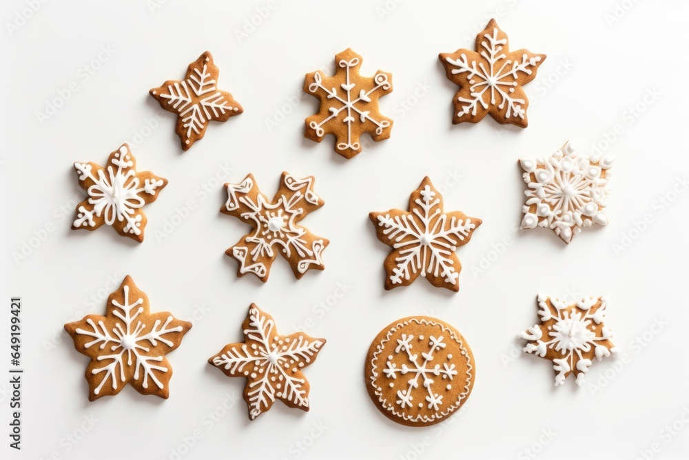 Christmas cookies on white background Christmas cookies on white background