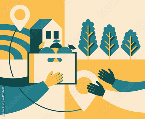 Short local food supply chains concept