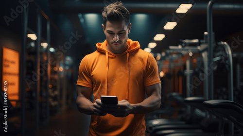 Fitness enthusiast in workout attire, engaged in various exercises, set in a well-equipped gym, offering a dynamic template for fitness-related promotions and content