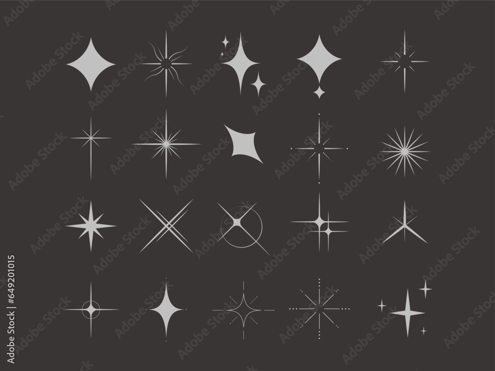 Fototapeta premium Sparkling Illustration Set