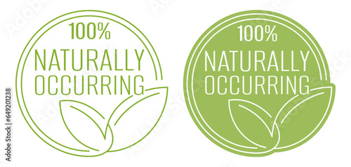 Naturally Occuring - green calligraphic badge