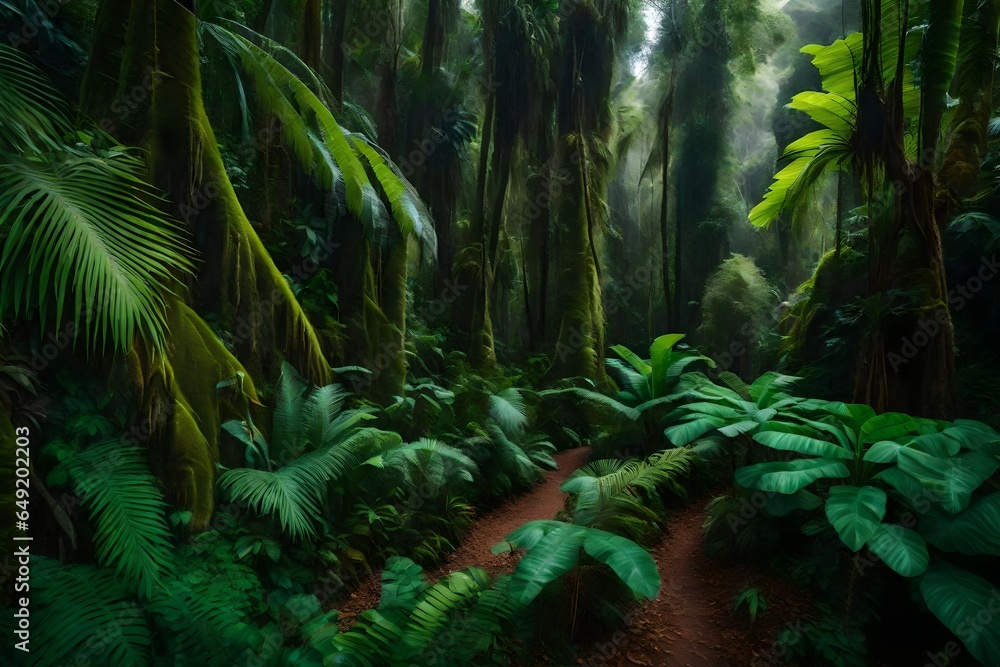 tropical forest in the jungle Generative AI