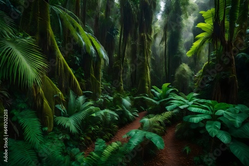 tropical forest in the jungle Generative AI