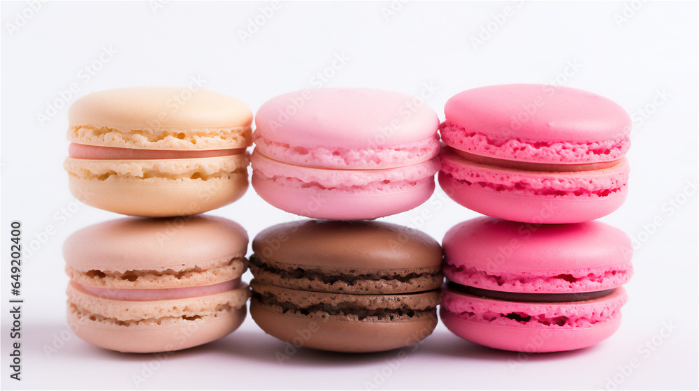 colorful macaroons isolated on white colorful macaroons isolated on white