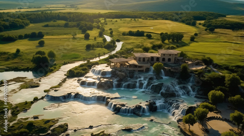 Toscane Italy natural spa with waterfalls  © Tariq