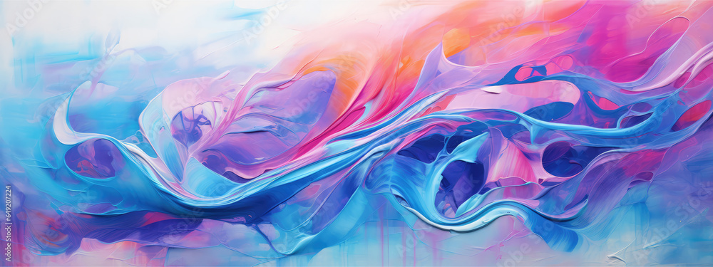 Vivid Artistic Expression: Abstract Painting with Liquid Swirls Vivid Artistic Expression: Abstract Painting with Liquid Swirls