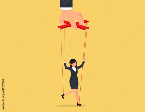 Female employees controlled by business enterprises. exploitation, domination, control