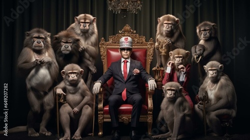 Royal family of monkeys