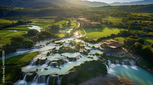 Toscane Italy natural spa with waterfalls 