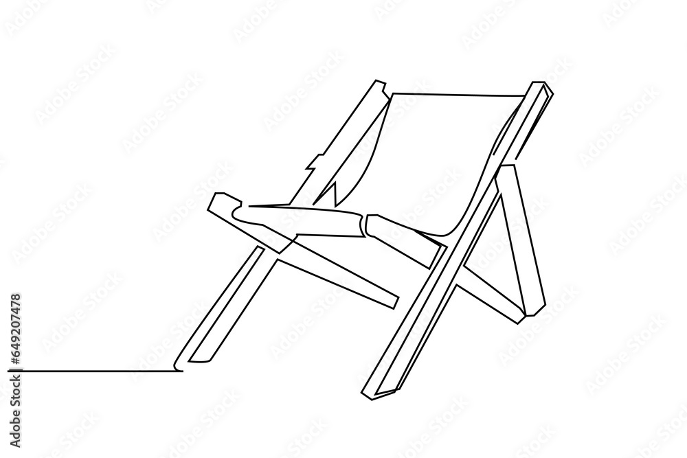 seaside beach chair sunbathing object seasonal line art design seaside beach chair sunbathing object seasonal line art design