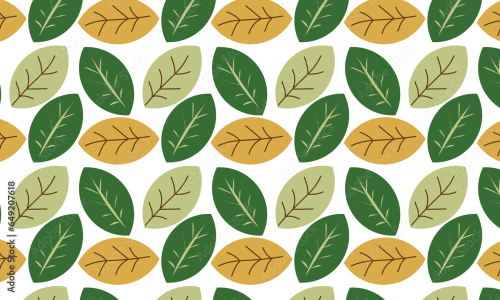 Timeless Leafy Elegance: Leaves Seamless Pattern for Wallpaper, Fabric, and Packaging Design