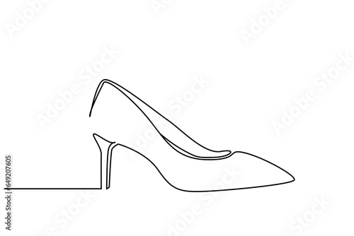 woman high heels object style line art design