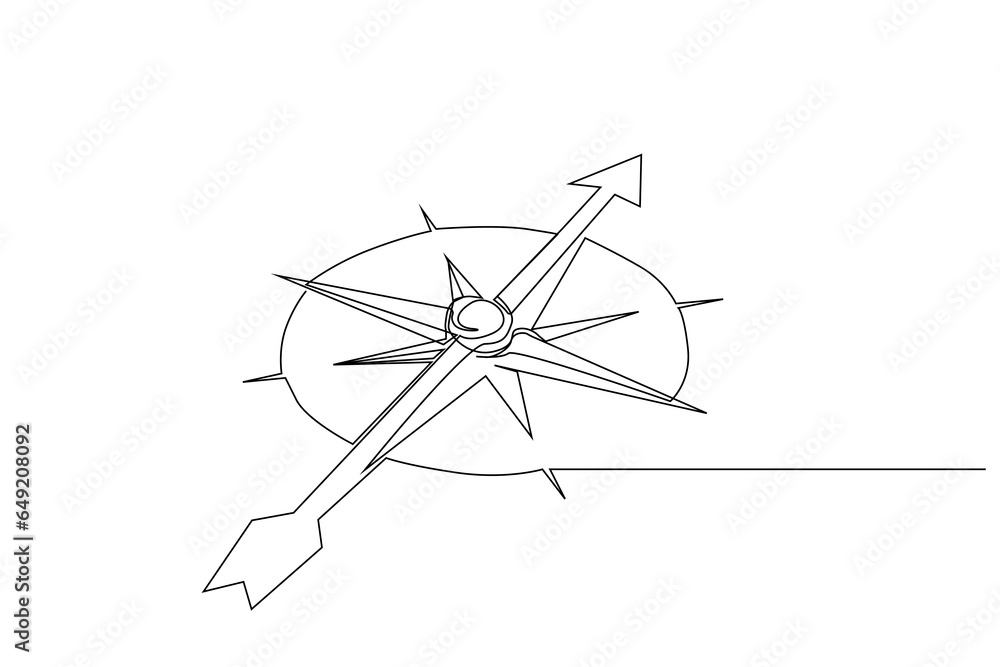 compass directions object line art design