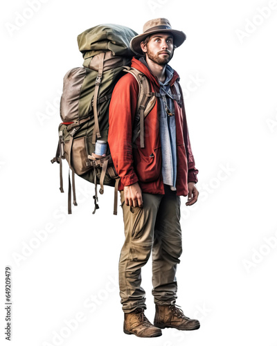 Solo Traveler with a Backpack, travel, adventure, wanderlust, explorer, png, transparent background