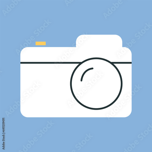 photo camera. drawing. take off. video. photo. zoom. focus. object. a snapshot. capture the moment. moment. happiness. fun. work. photographer. icon. vector.