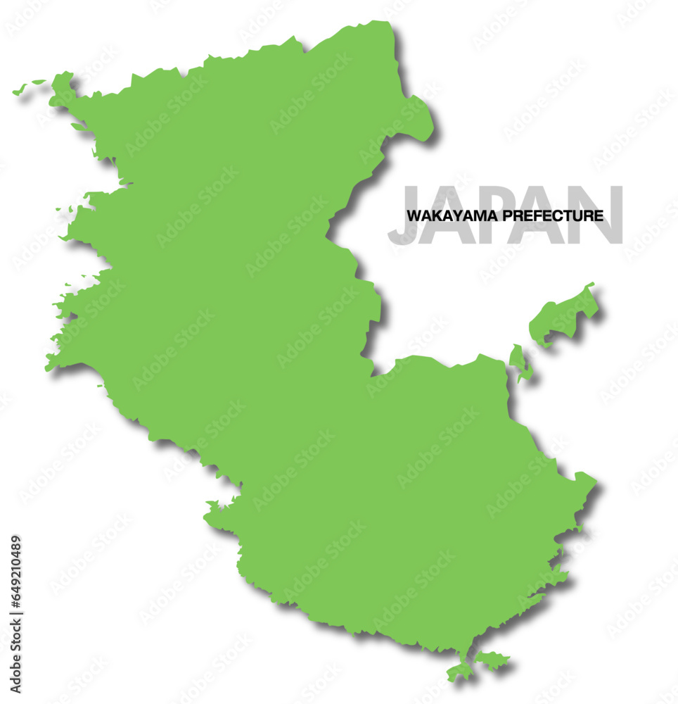 和歌山県の地図 影付き 日本