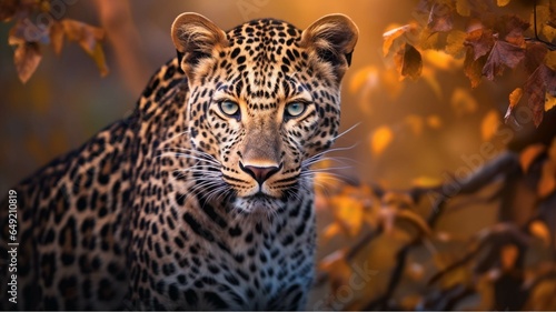 Leopard portrait in the jungle