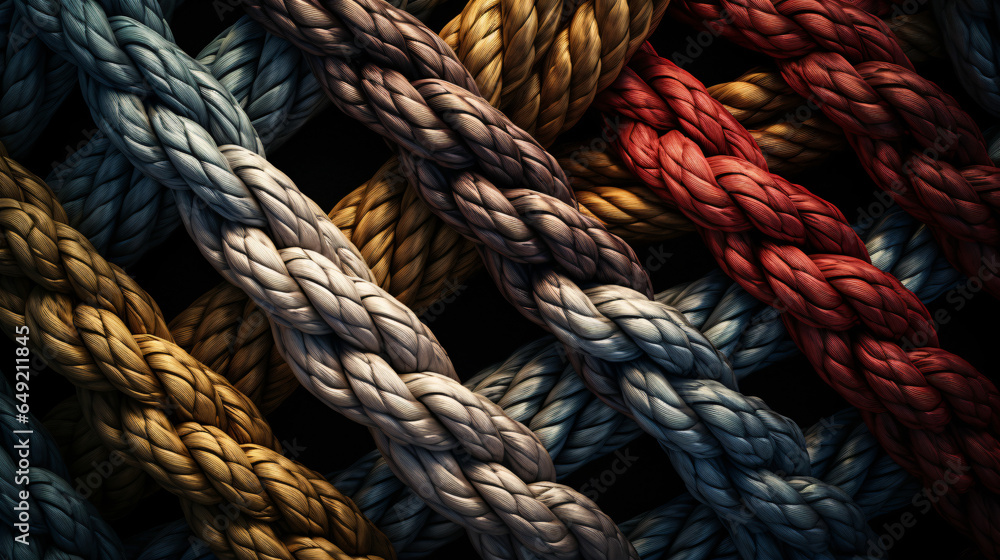 Twisted rope colored rope and textured rope