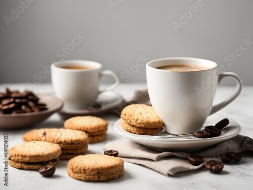 cup of coffee and biscuits