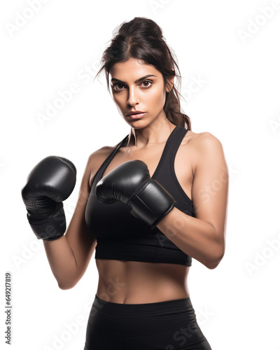 Woman Doing Kickboxing, kickboxing, fitness, martial arts, strong ,png, transparent background © Na ZIm